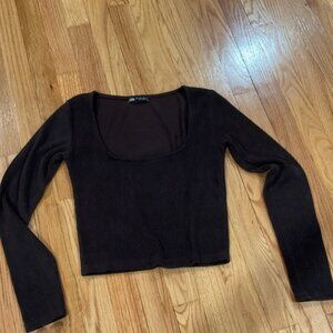 Zara Black Long Sleeve Women's Top